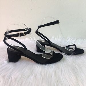 Brian Atwood Black Strap Heels